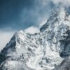 mountain cover with snow