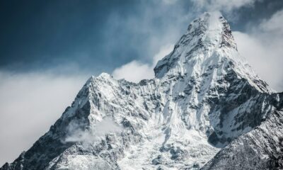 mountain cover with snow